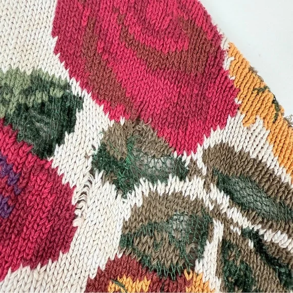 Vintage Maggie Lawrence Floral Knit Cardigan
Oversized Beige Grannycore - Picture 4 of 6